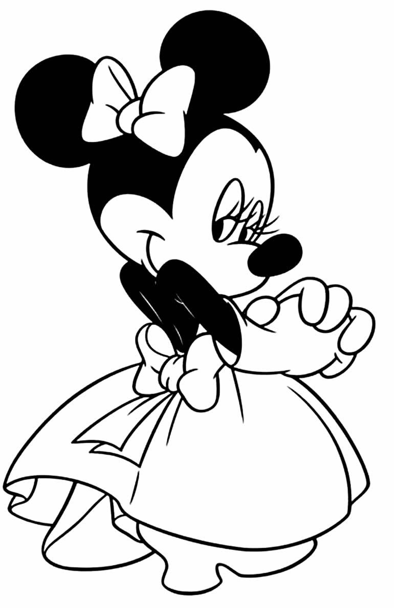 Desenho da Minnie para pintar