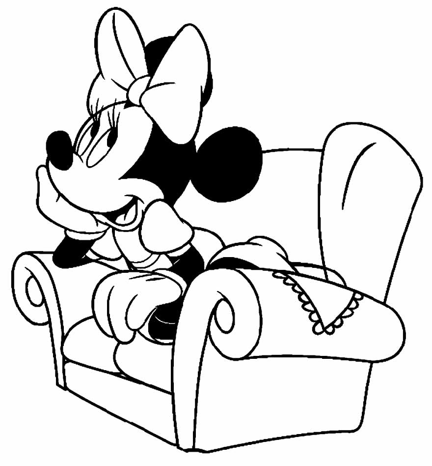 Desenho da Minnie Mouse para pintar