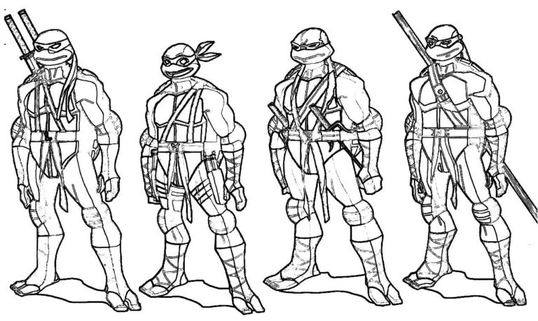 50+ Desenhos das Tartarugas Ninjas para colorir - Dicas Práticas