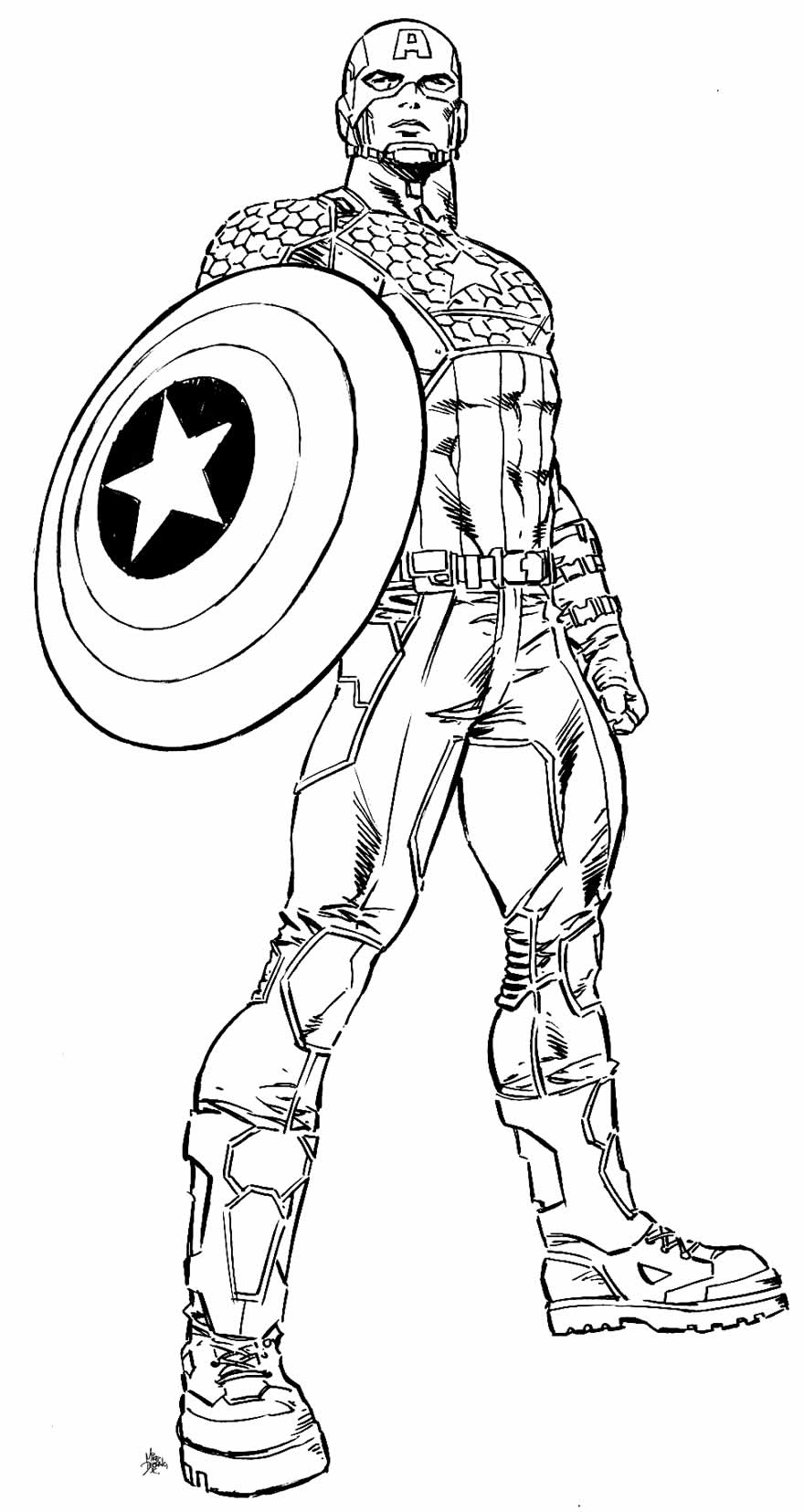 Desenhos do Capitão América para pintar