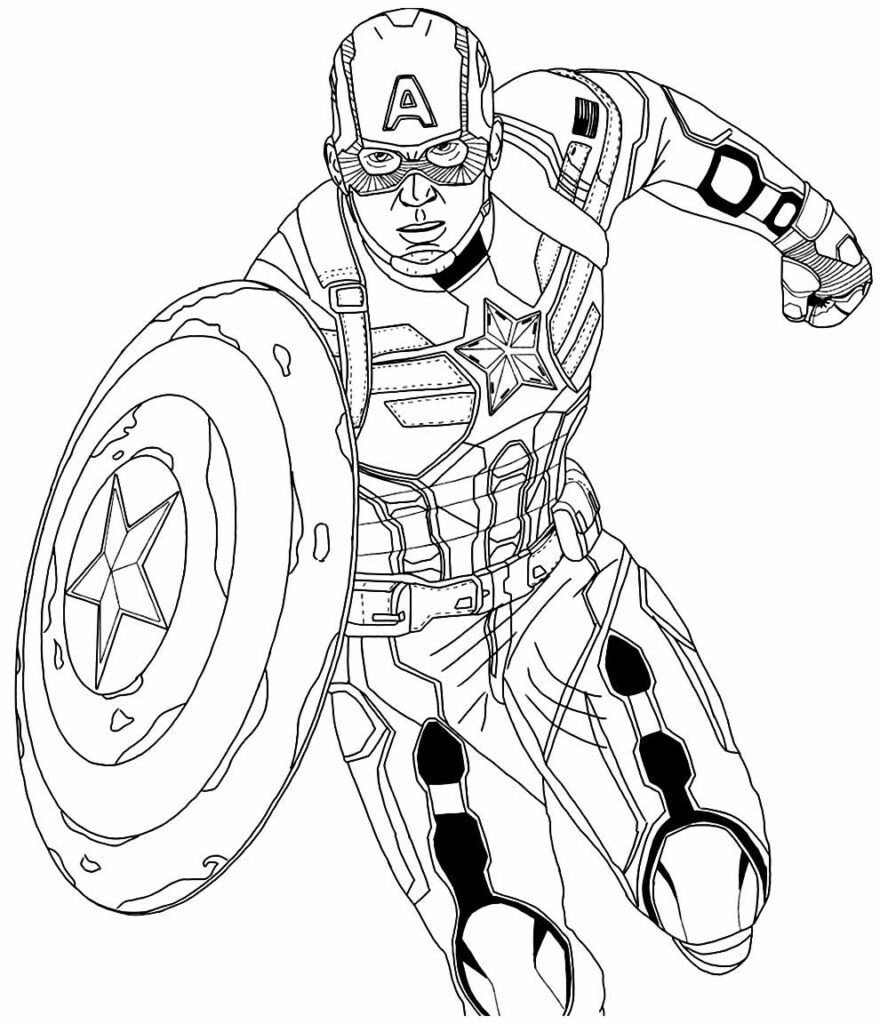 50+ Desenhos para colorir de Capitão América - Dicas Práticas
