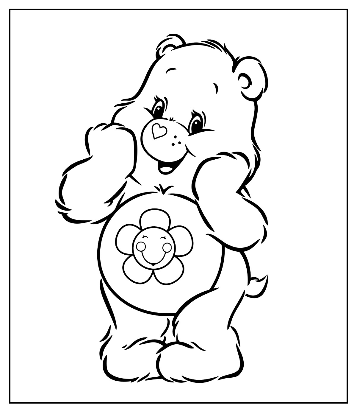 Página para colorir de Ursinhos Carinhosos