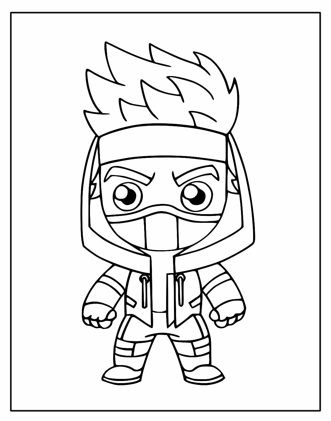 Desenho para colorir Mais Popular Fortnite Skins : Ninja 1