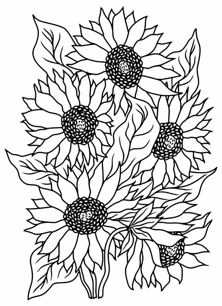 50+ Desenhos de Girassol para colorir - Dicas Práticas