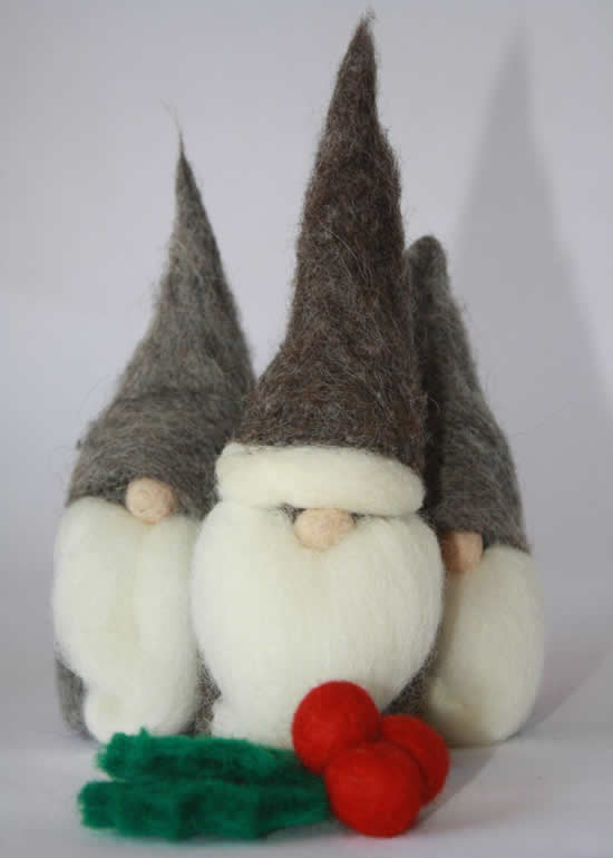 Decoração com gnomo de feltro