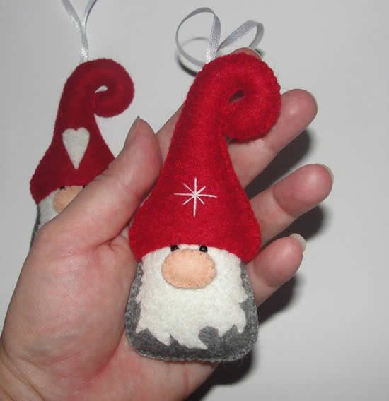 Decoração de Gnomo de feltro