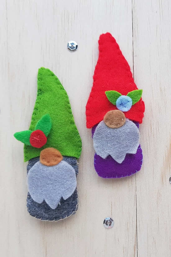 Gnomo de Feltro para Natal