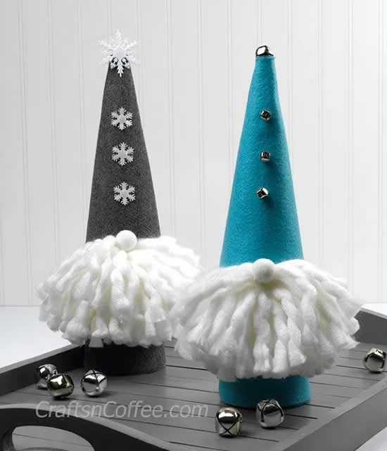 Faça um gnomo de feltro para Natal