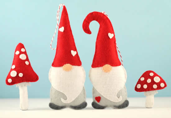 Gnomos de Feltro para o Natal: Como Fazer e Moldes - Dicas Práticas Gnomos de Feltro para o Natal: Como Fazer e Moldes - Dicas Práticas