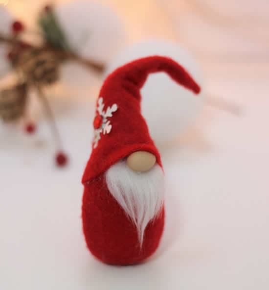 Gnomo com feltro para o Natal