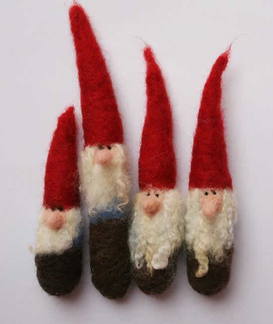 Gnomo com feltro para o Natal