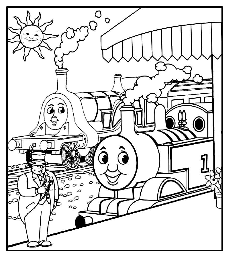 Páginas para colorir de Thomas e Seus Amigos
