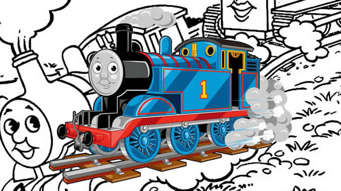 Desenhos lindos de Thomas e Seus Amigos para colorir