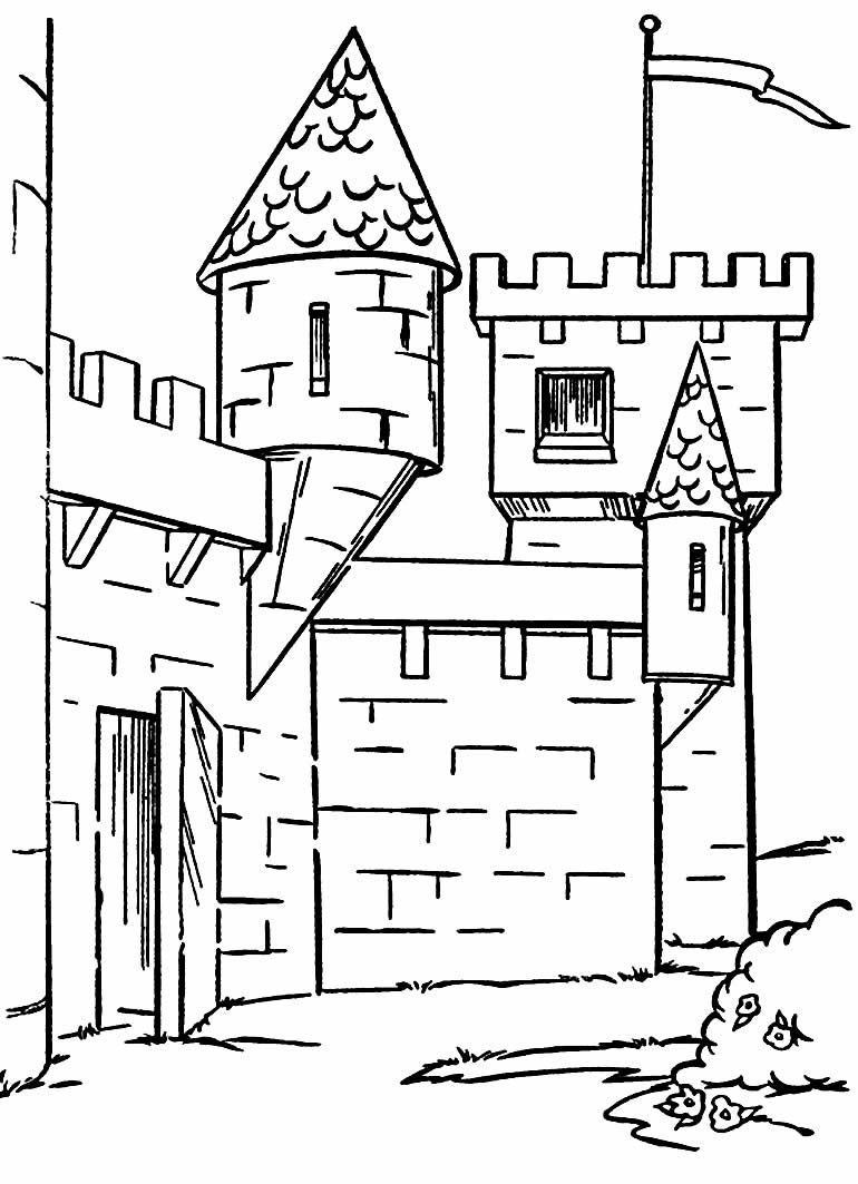 Desenho de Castelo para pintar