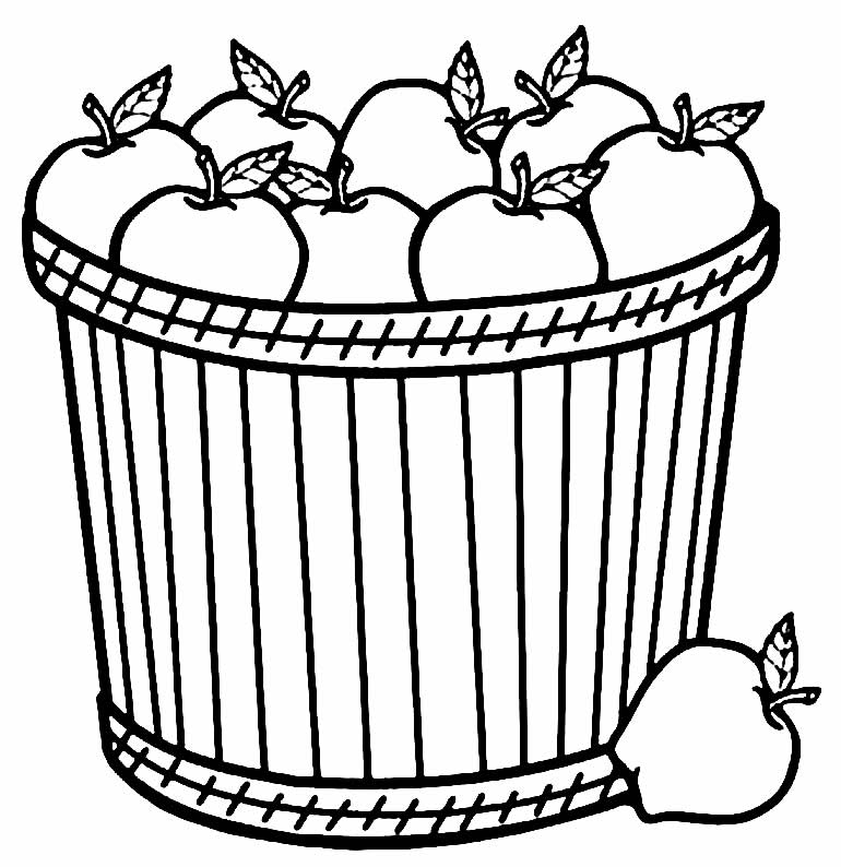 Desenho de Maçãs para colorir