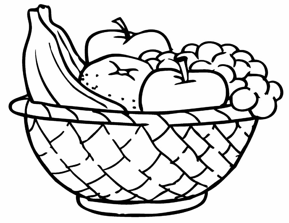 Desenho de Maçãs para colorir e pintar