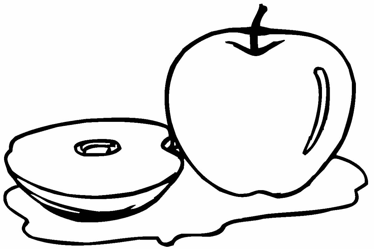 Desenho de Maçã para colorir