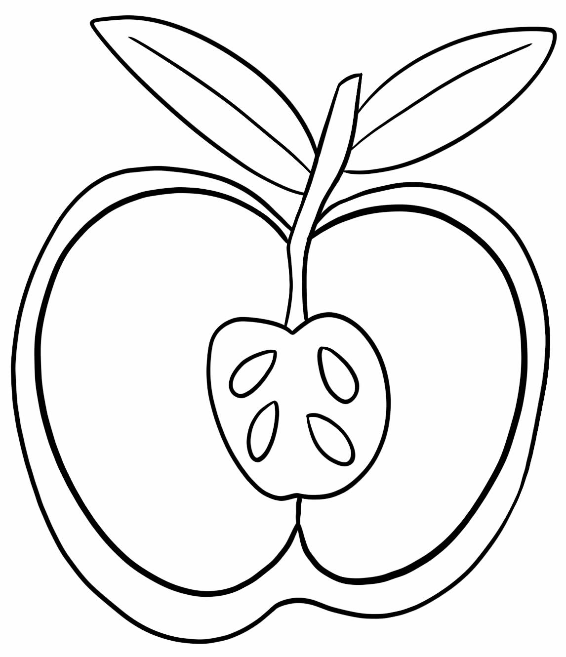 Desenho de Maçã para colorir
