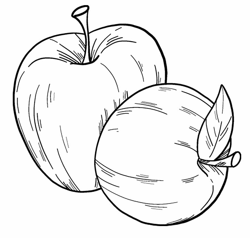 Desenho de Maçãs para colorir