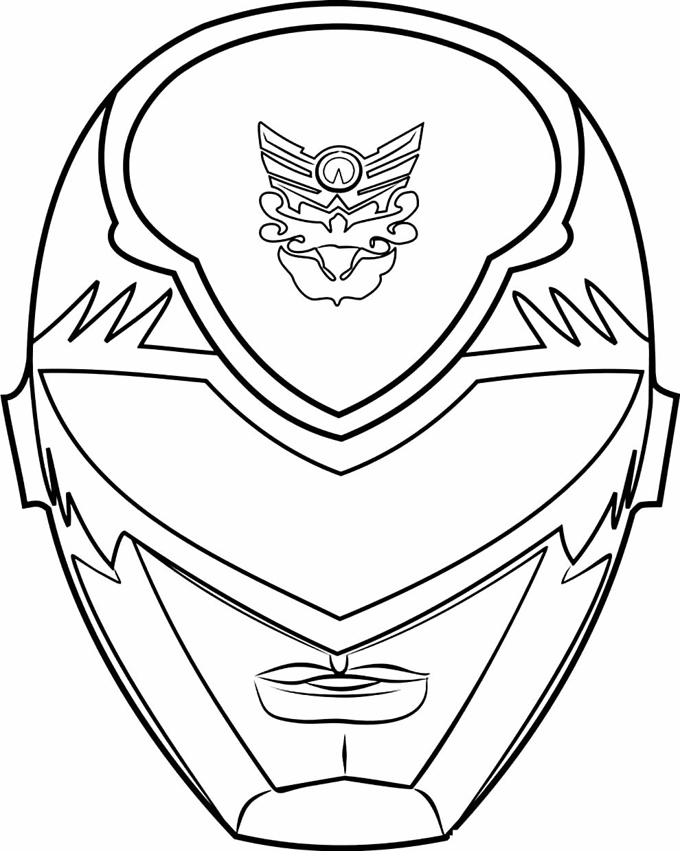Máscara de Power Rangers para colorir
