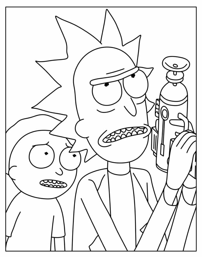 30+ Desenhos para colorir de Rick e Morty - Dicas Práticas