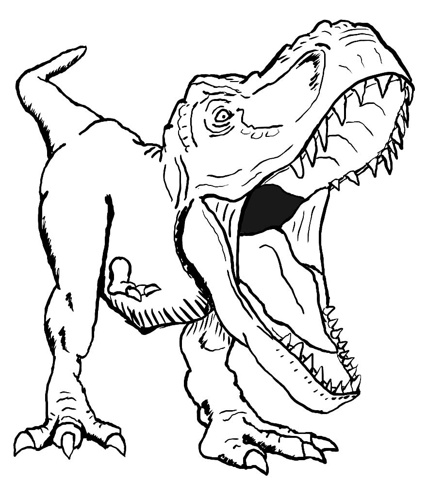 50+ Desenhos para colorir de dinossauro T-Rex - Dicas Práticas