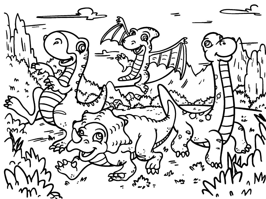 Imagem de T-Rex para colorir e pintar
