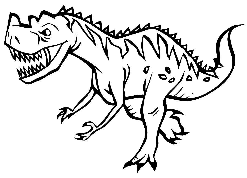 Desenhos de Dinossauro T-Rex para colorir