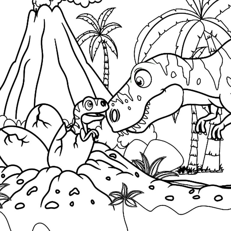 50+ Desenhos para colorir de dinossauro T-Rex - Dicas Práticas