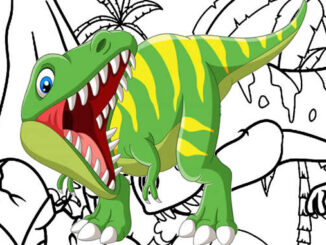 Desenhos para colorir de Dinossauro T-Rex
