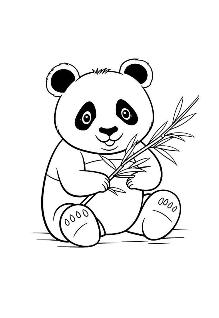 Desenho de Urso Panda