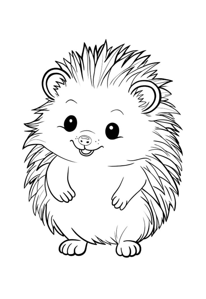 Desenho de Porco-Espinho