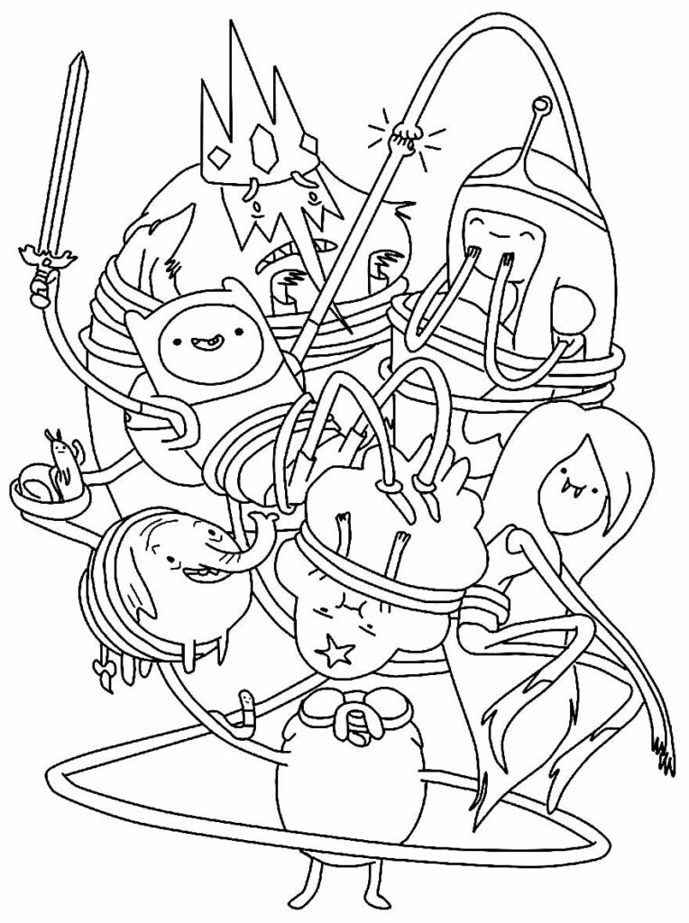 30+ Desenhos para colorir de A Hora da Aventura - Dicas Práticas