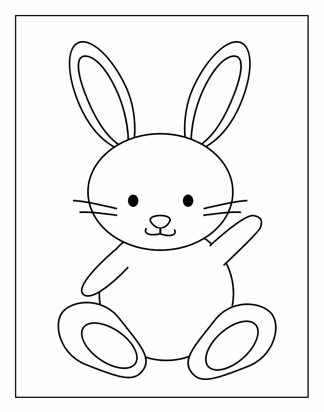 Desenho para colorir de Coelhinho da Páscoa