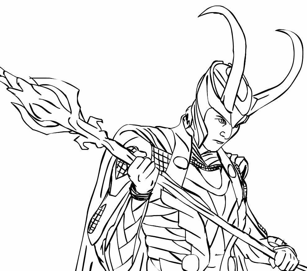 Desenho de Loki para colorir