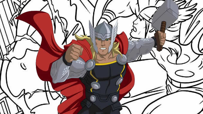 Desenhos de Thor para pintar