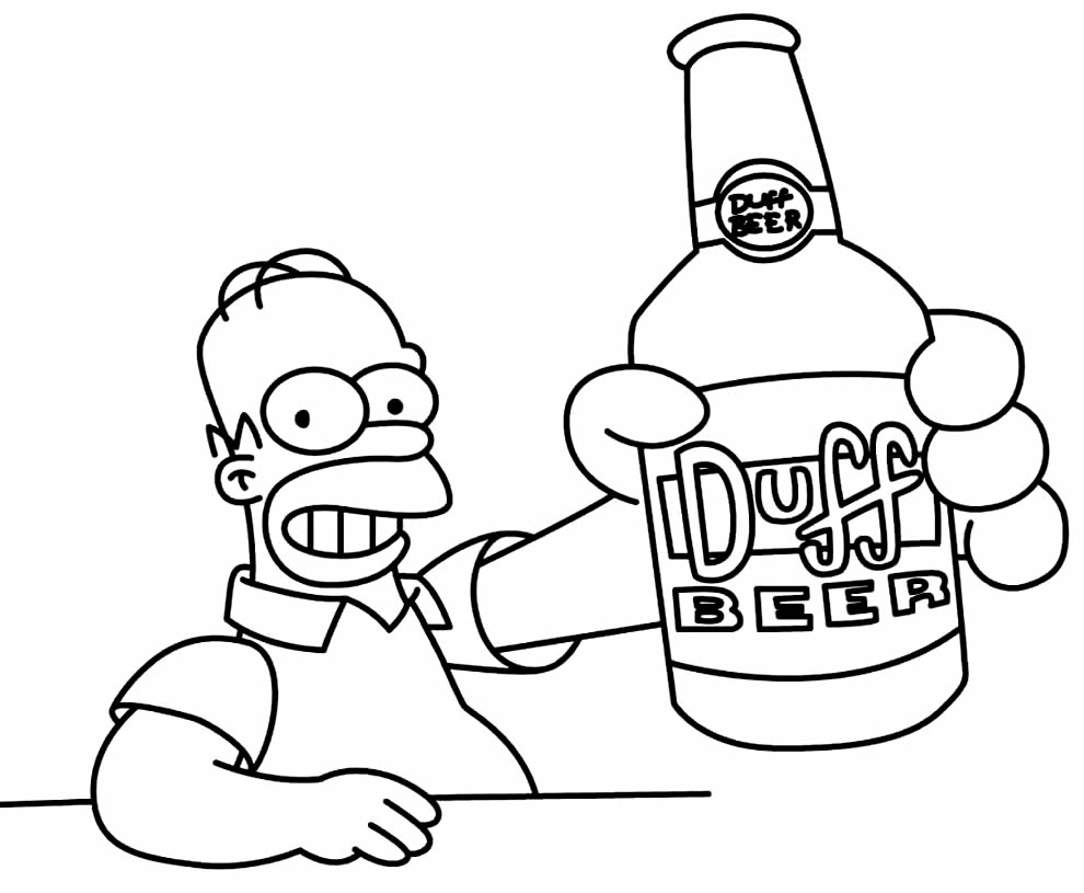 Desenho dos Simpsons para colorir
