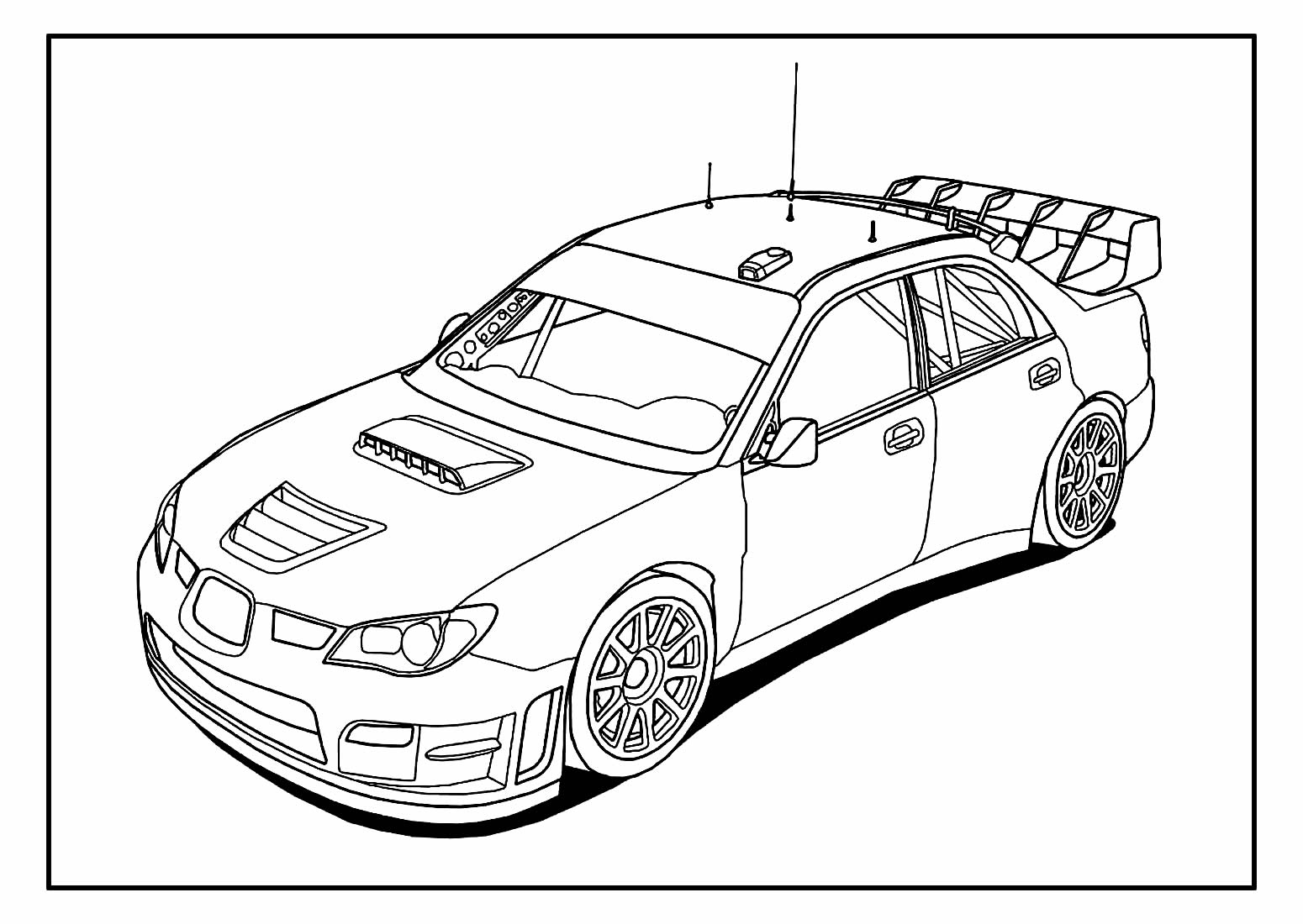 Página para colorir de Carro