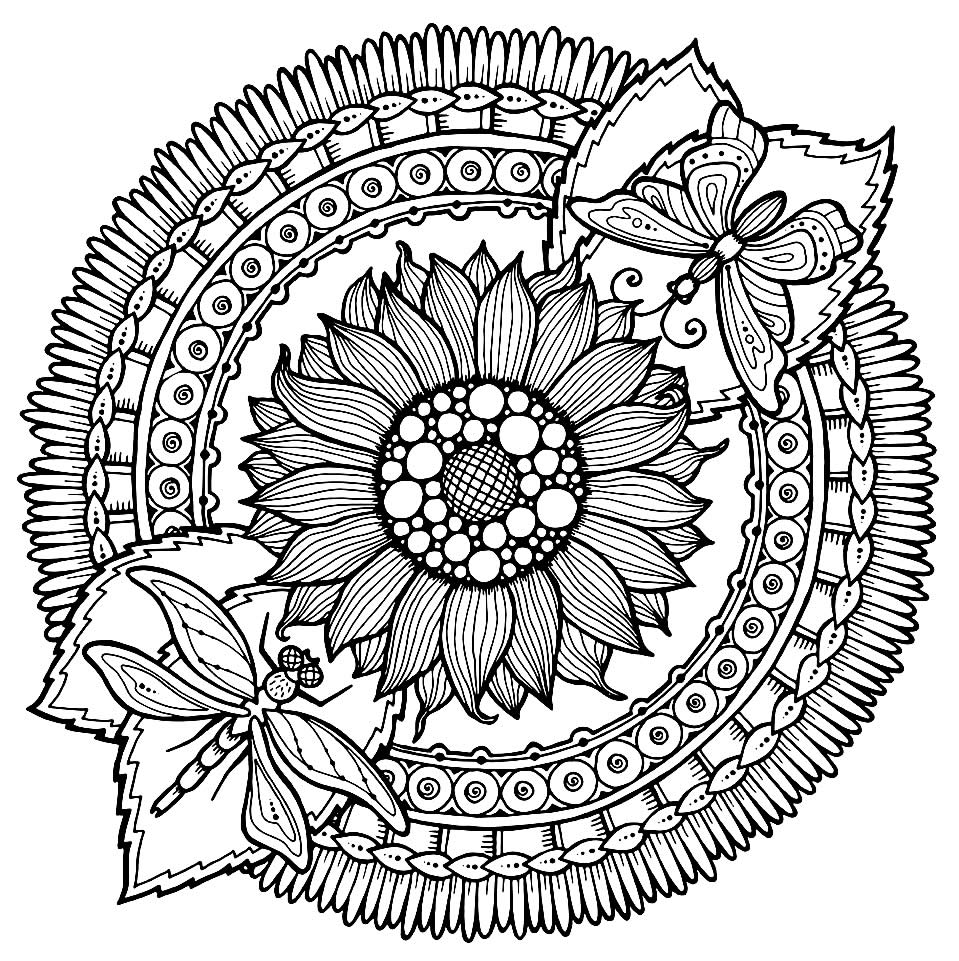 Desenho de Mandala para pintar