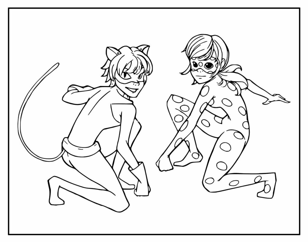 30+ Desenhos da Ladybug e do Cat Noir para colorir - Dicas Práticas