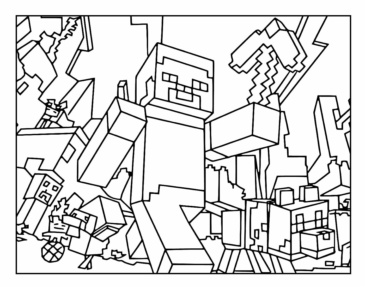 30+ Desenhos de Minecraft para colorir - Dicas Práticas