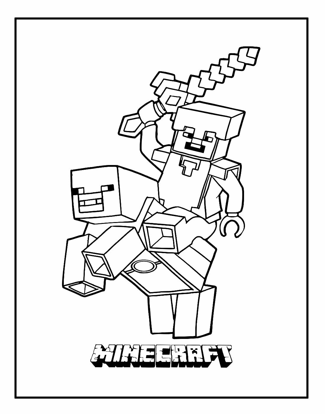 desenhos do minecraft para imprimir ja colorido  Desenhos minecraft,  Páginas para colorir, Minecraft para colorir