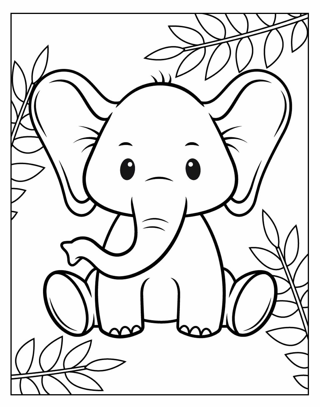 Desenho de Elefante para colorir