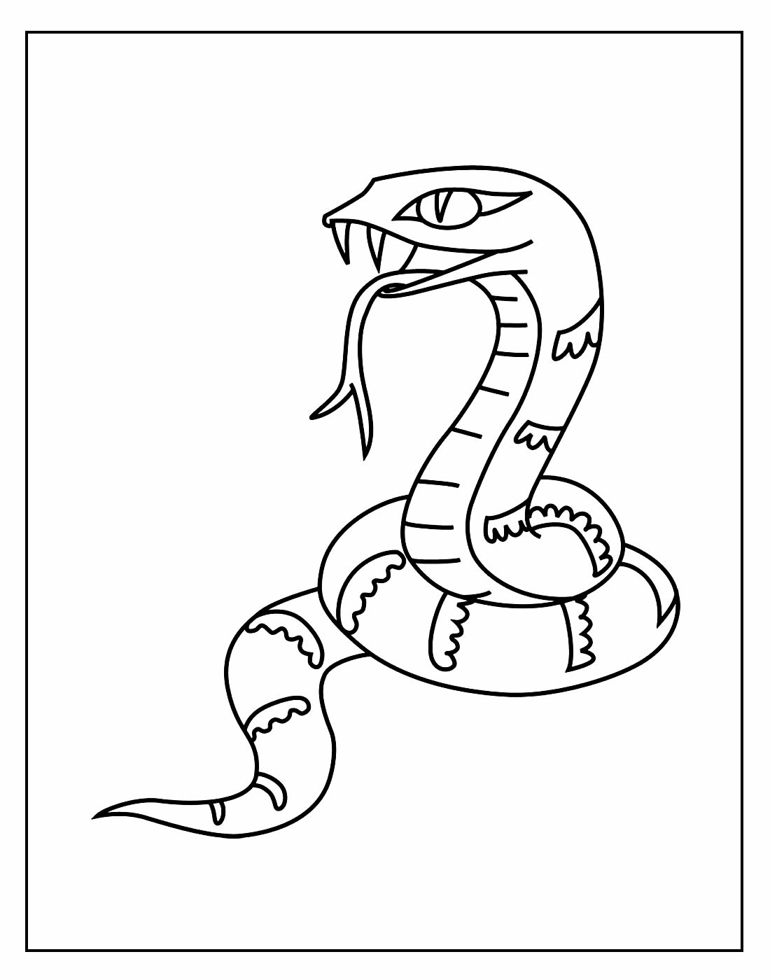 Desenho de Cobra para colorir