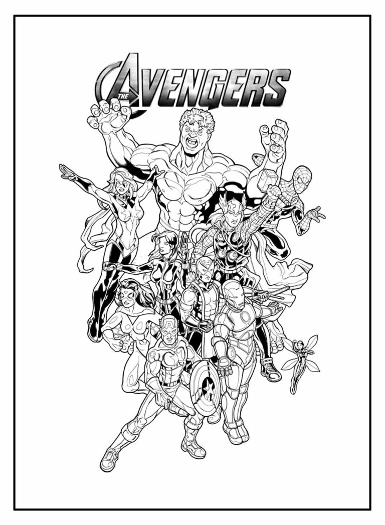 30+ Desenhos para colorir dos Vingadores - Dicas Práticas