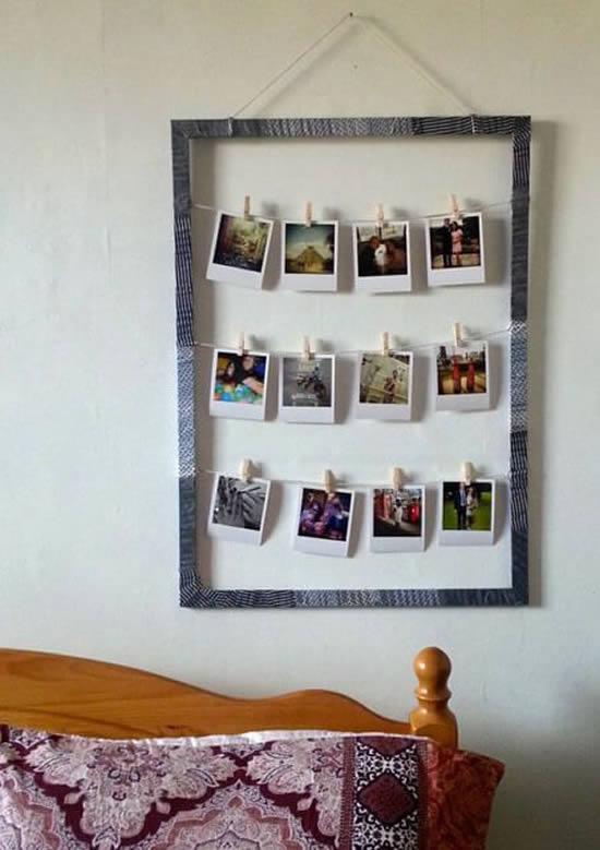 Decoração com quadros com fotos