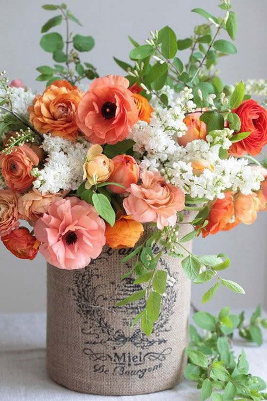 Decoração com flores para o Dia das Mães