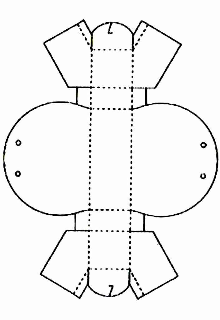 Molde de Caixinha de Papel