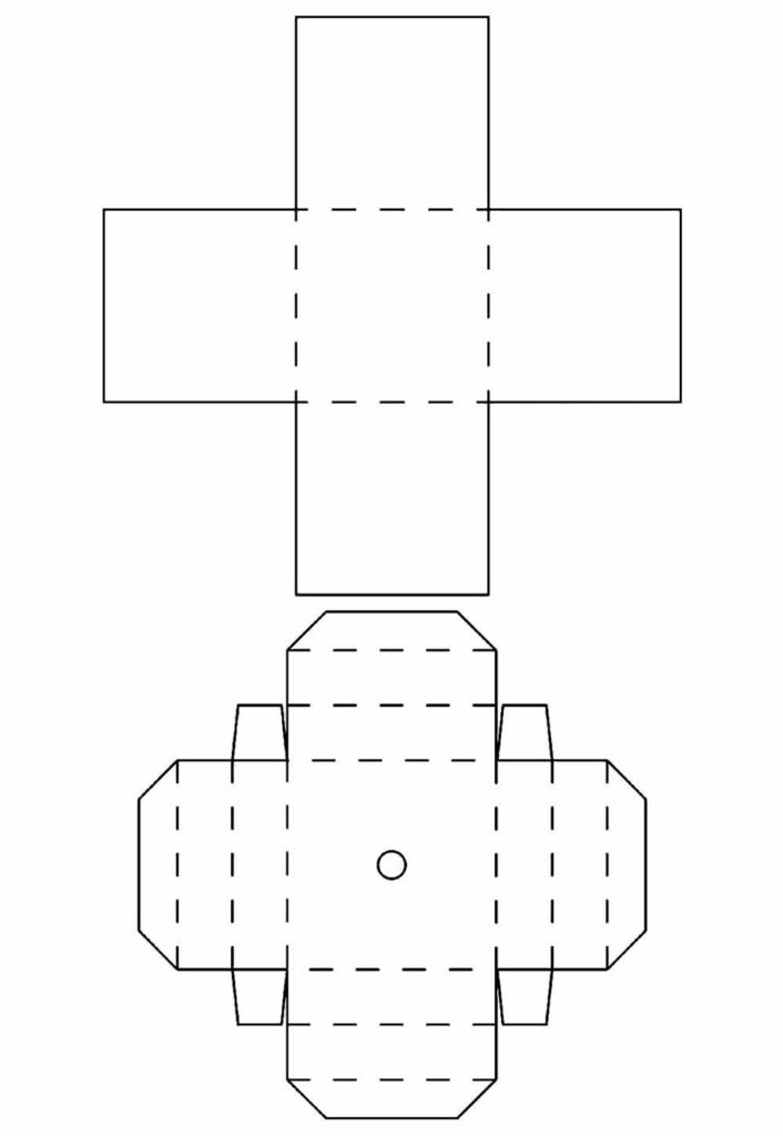 Molde de Caixinha de Papel