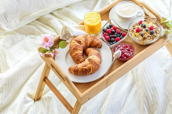 Lindo café da manhã para o Dia das Mães